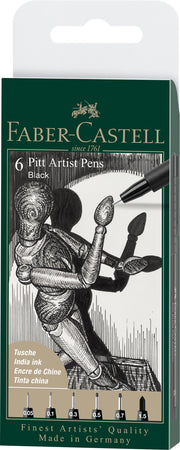 Set 6 Markere Pitt Artist Pen în Etui Faber-Castell