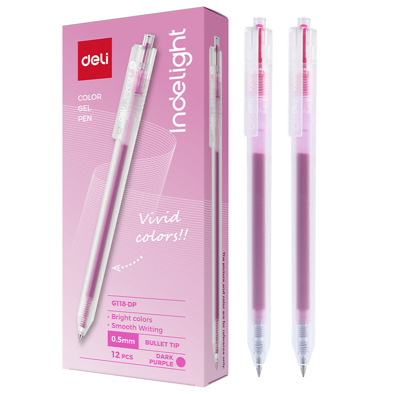 Pix cu Gel cu Mecanism G118 0,5 mm Roz Purpuriu Deli