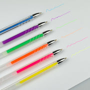 Pix cu Gel K11 0,4 mm Culori Neon Set 6 Buc Kores