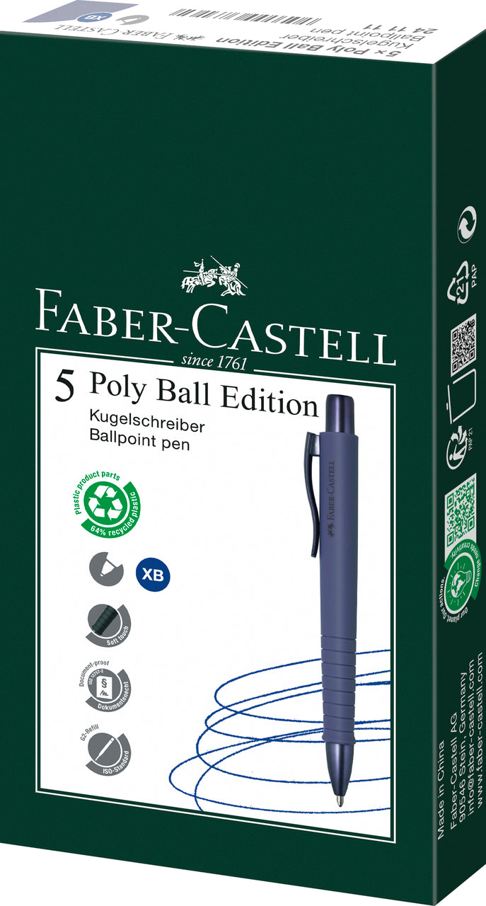 Pix cu Mecanism Poly Ball XB Urban 2025 Bleumarin Amurg Faber-Castell
