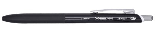 Pix X-Beam XBM-107 Rubber Grip 0,7 mm Clemă Metalică Corp Negru Penac Negru