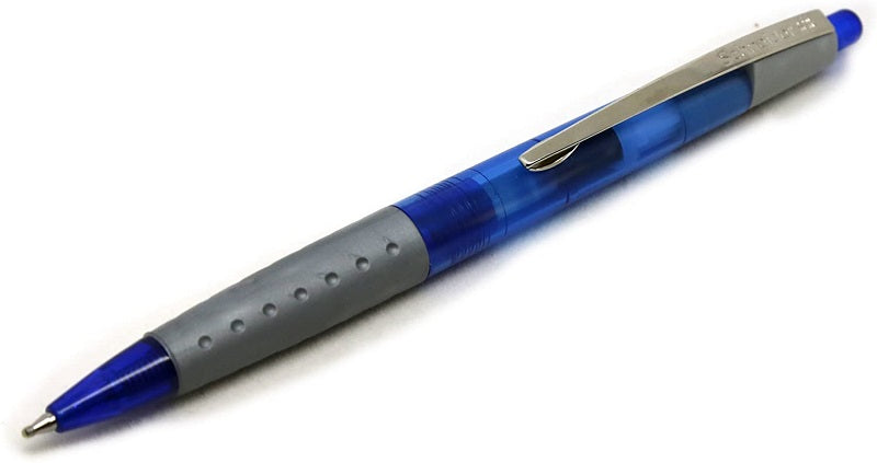 Pix cu Mecanism Loox Rubber Grip Clemă Metalică 0,7 mm Culori Asortate Scriere Albastră Schneider