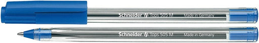 Pix de Unică Folosință Tops 505M Vârf Mediu 0,5 mm Corp Transparent Schneider Albastru