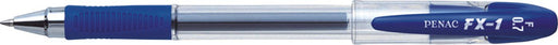 Pix cu Gel FX-1 Rubber Grip 0,7 mm Con Metalic Penac Albastru