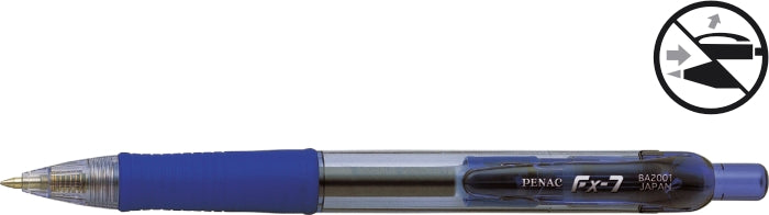 Pix cu Gel FX-7 Rubber Grip 0,7 mm Corp Transparent Penac Albastru