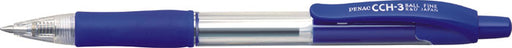 Pix cu Gel CCH-3 Rubber Grip 0,5 mm Corp Transparent Penac Albastru
