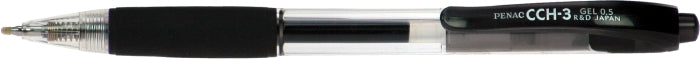 Pix cu Gel CCH-3 Rubber Grip 0,5 mm Corp Transparent Penac Negru
