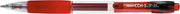 Pix cu Gel CCH-3 Rubber Grip 0,5 mm Corp Transparent Penac Roșu