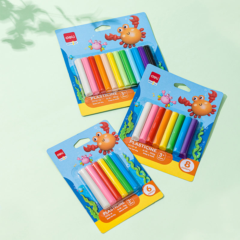 Plastilină Deli 12 culori, 160 g