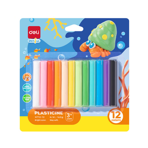 Plastilină Deli 12 culori, 160 g