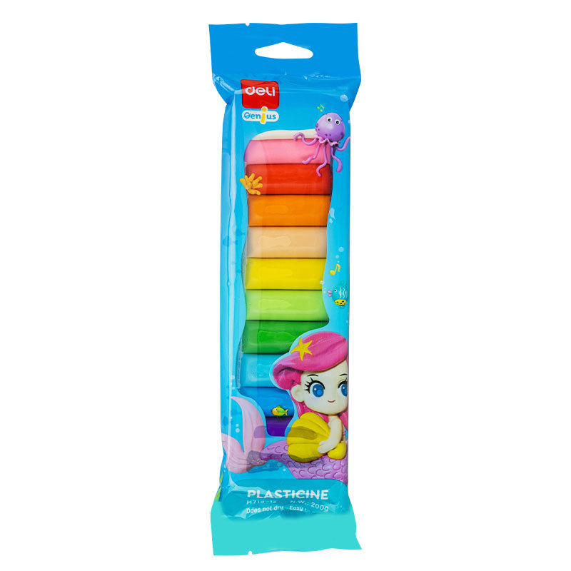 Plastilină 12 Culori 200 g Polybag Deli