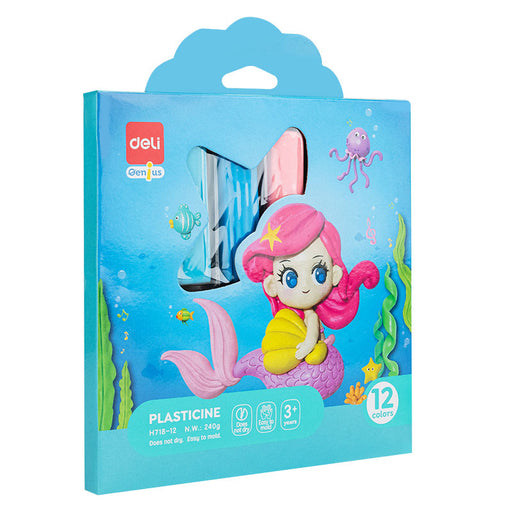 Plastilină 12 Culori 240 g Cutie Carton Deli