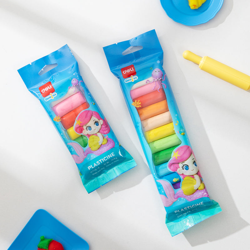 Plastilină 6 Culori 108 g Polybag Deli