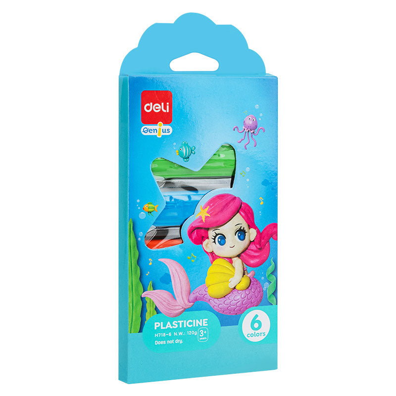 Plastilină 6 Culori 120 g Cutie Carton Deli