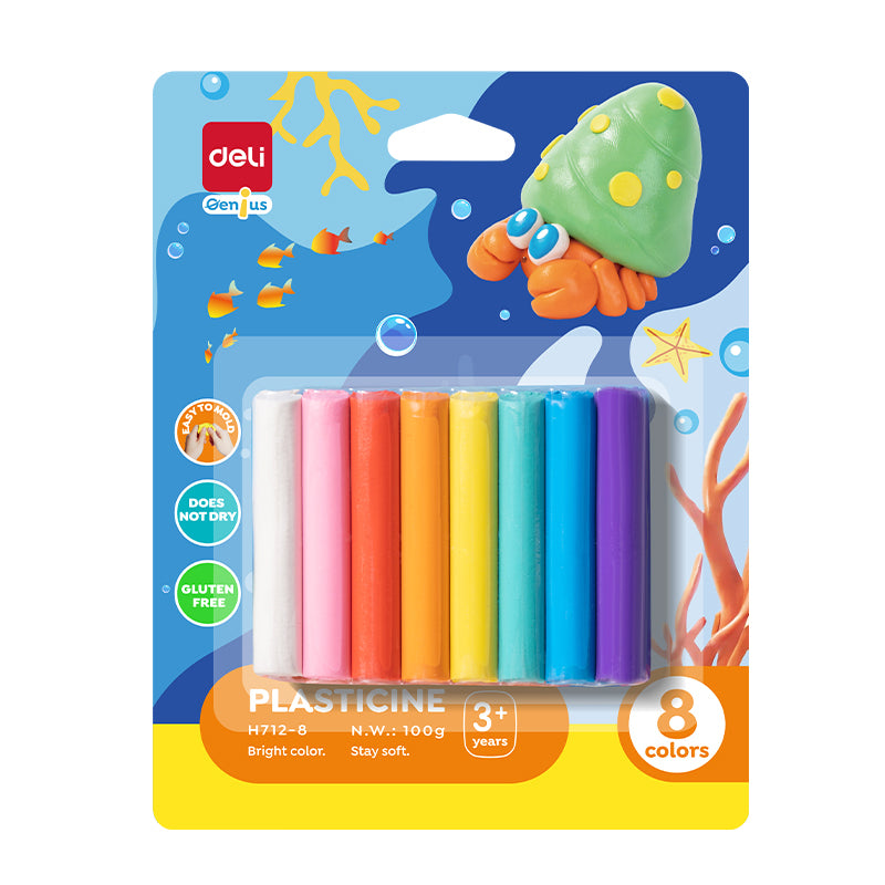 Plastilină 8 Culori 100 g Deli