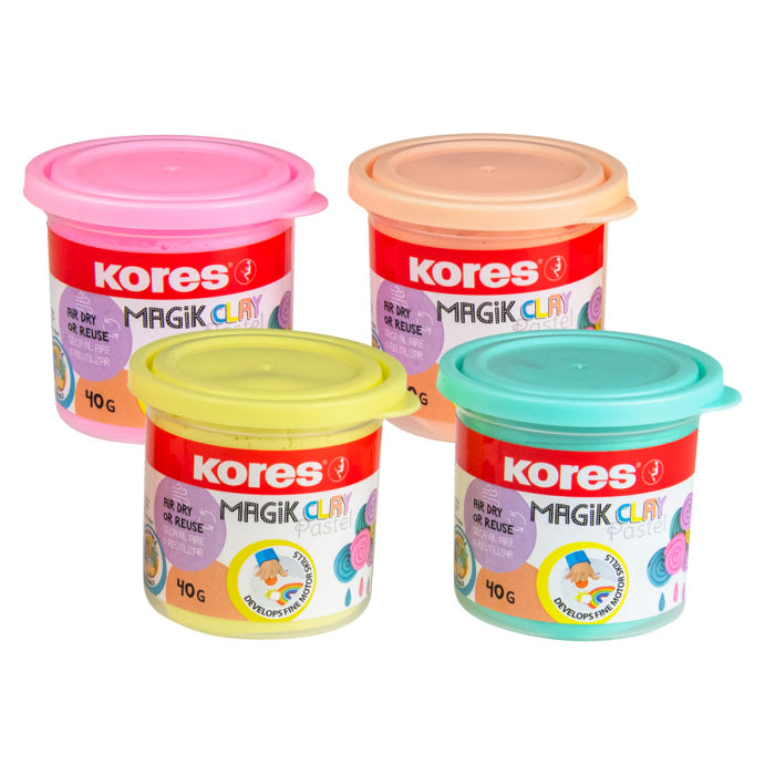 Plastilină Modelaj Pastel 4 x 40 g Kores