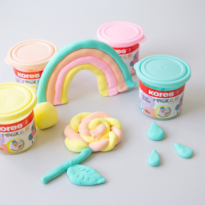 Plastilină Modelaj Pastel 4 x 40 g Kores