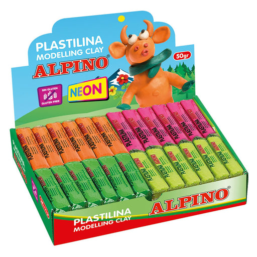 Display Plastilină Fluorescentă 24 x 50 g Alpino