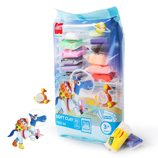 Plastilină Soft Clay 24 Culori 144 g Deli