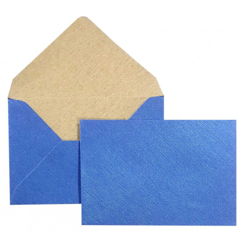 Plic Color Albastru Metalizat C7L 75x110mm 120g/mp 10 Buc/Set - CNX