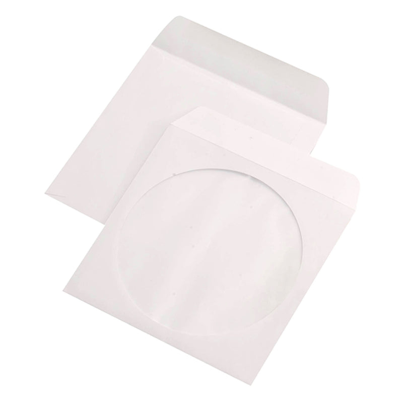 Plic CD Gumat Cu Fereastră Centrată 124x127mm 90g 25 Buc/Set - GPV (GP164292)