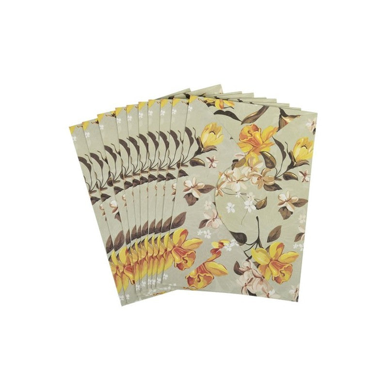 Plic Color Diverse Culori 110x160mm Model Narcisă 10 Buc/Set - CNX