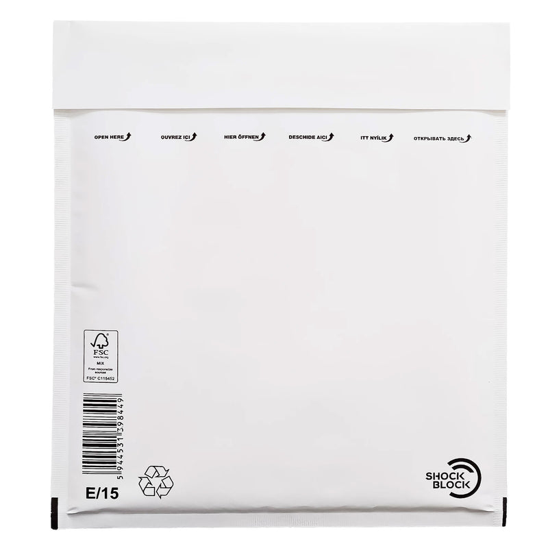 Plic Antișoc cu Bule de Aer E/15 240 x 275 mm Alb 100 buc GPV