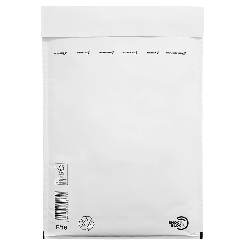 Plic cu Pernă de Aer F/16 240x350 mm Alb 100 buc GPV