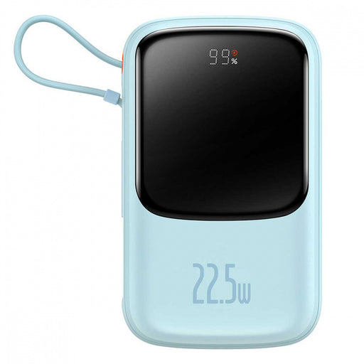 Baterie Externă Qpow2 20000mAh 22.5W Display Digital Cablu USB-A Albastru Baseus
