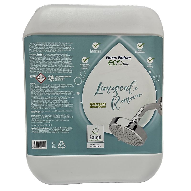 Detartrant ecologic concentrat Green Nature Eco Line Limescale Remover 5 l