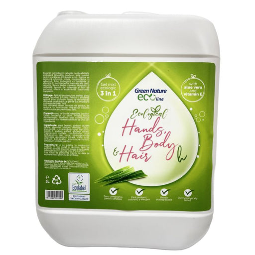 Gel de dus ecologic 3 in 1 Green Nature Eco Line 5 l