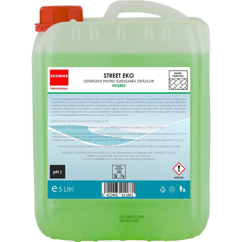 Detergent igienizare strazi si trotuare Ekomax Street Eko 5 l