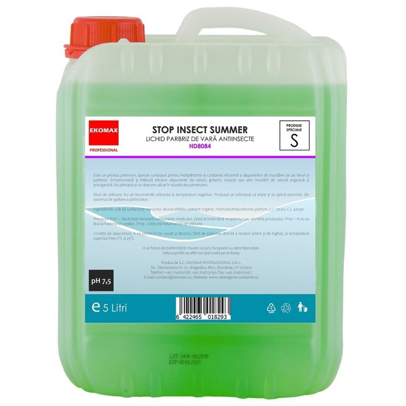 Lichid parbriz vara Ekomax Stop Insect Summer 5 l
