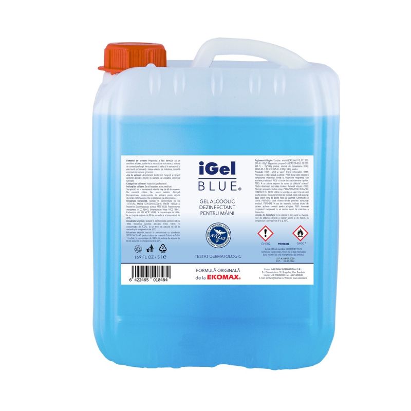 Gel dezinfectant pentru maini Ekomax iGel Blue 5 l