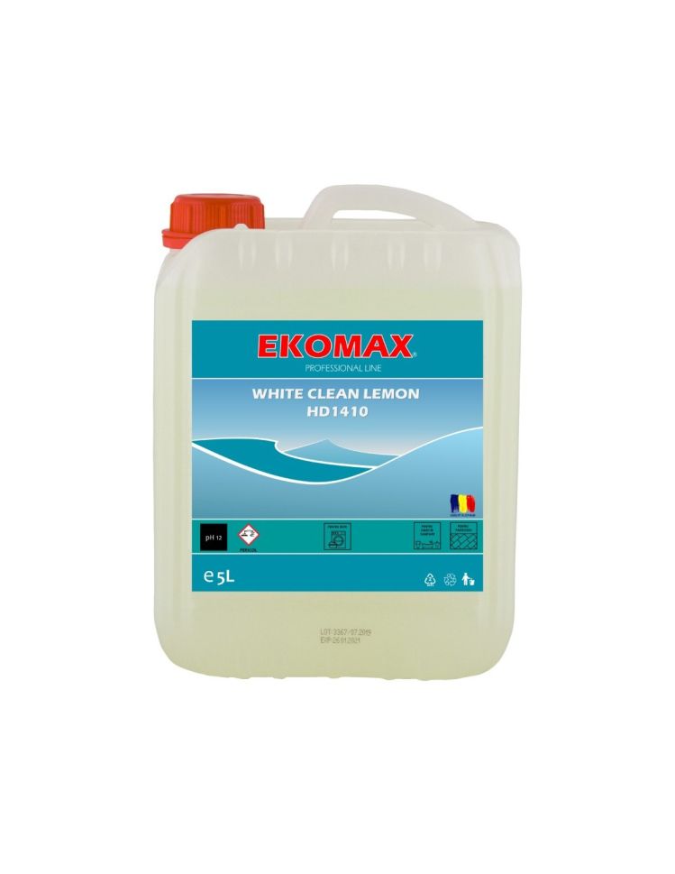 Inalbitor pe baza de clor Ekomax White Clean Lămâie 5 l