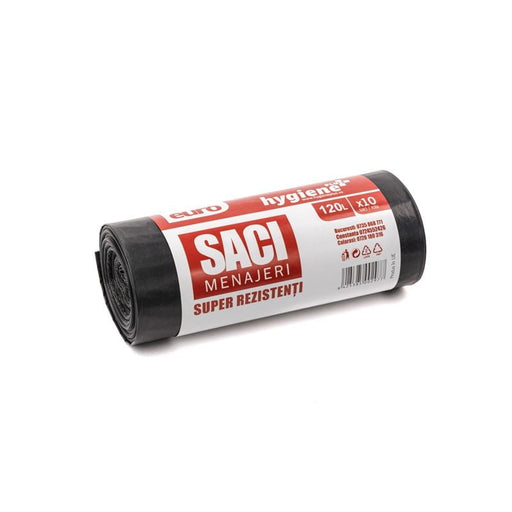 Saci menajeri 120 l - 10 buc/rola Negri EURO LDPE