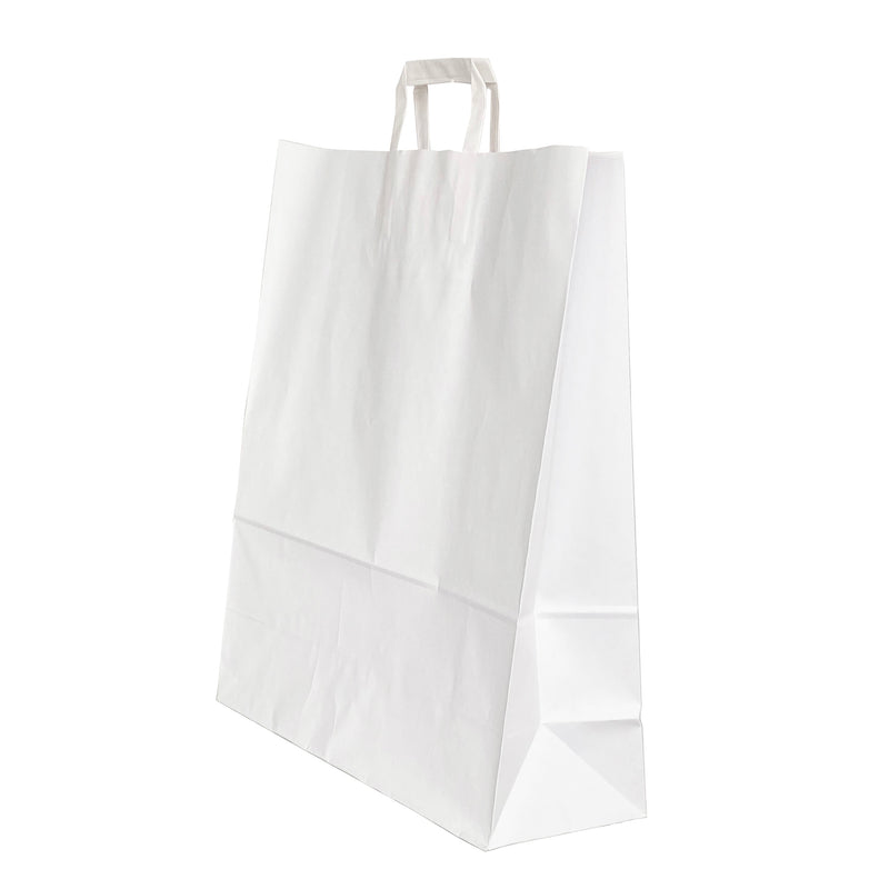 Pungă Hârtie Mâner Lat 32 x 12 x 41 cm Alb Papiroti
