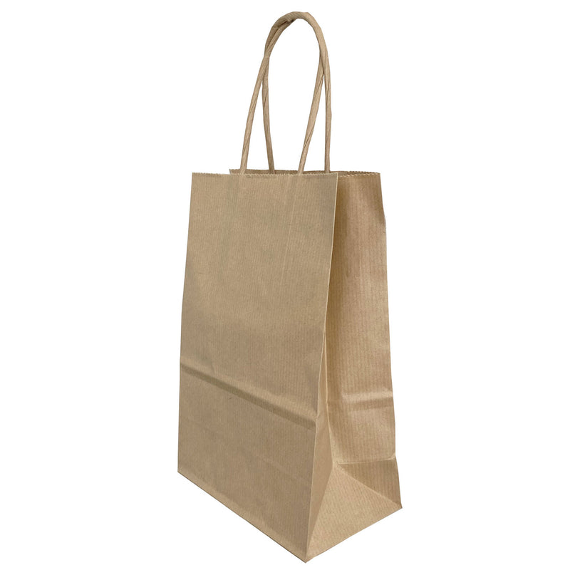 Pungă Cadou din Hârtie cu Mâner Răsucit 14 x 8 x 21 cm Maro Papiroti