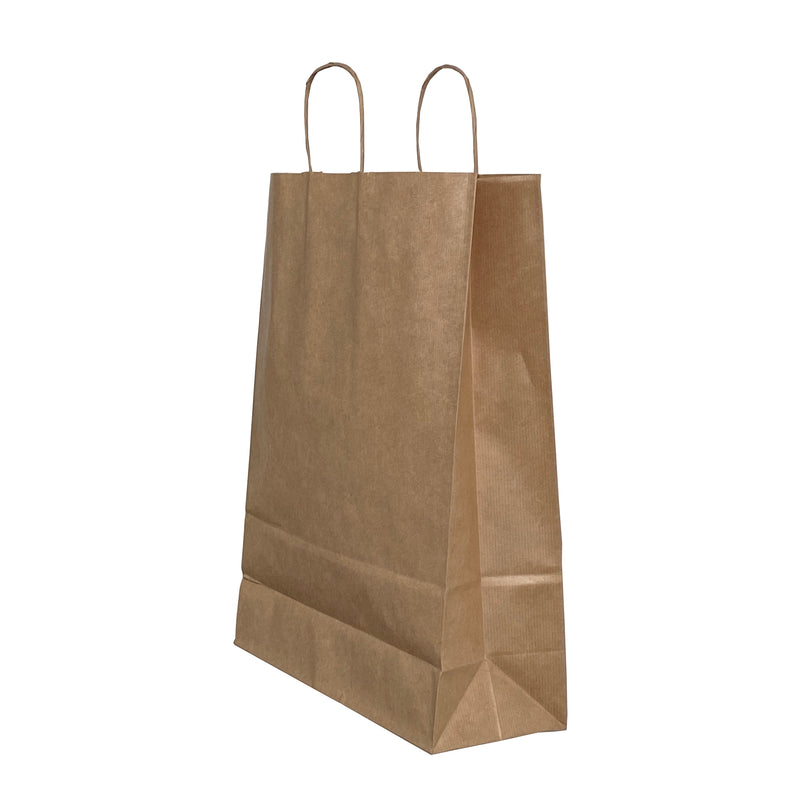 Pungă Hârtie Mâner Răsucit 26 x 12 x 35 cm Maro Papiroti