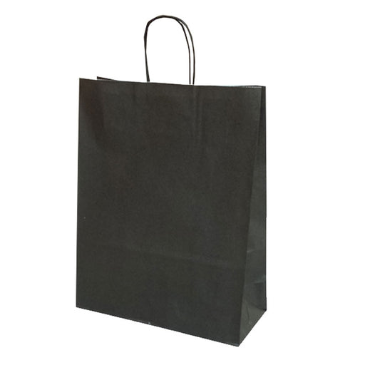 Pungă Hârtie Mâner Răsucit 32 x 12 x 41 cm Negru/Alb Papiroti