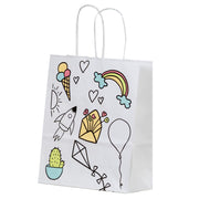 Pungă Hârtie Mâner Răsucit 32 x 12 x 41 cm Alb Copii Papiroti