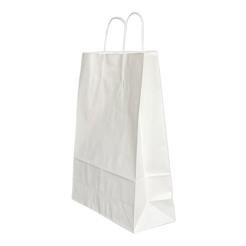 Pungă Hârtie Mâner Răsucit 32 x 12 x 41 cm Alb Papiroti
