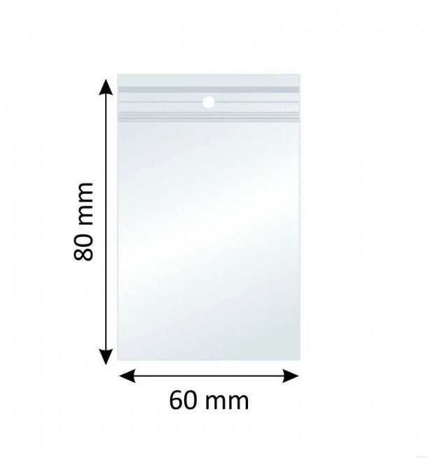 Pungi cu Închidere Zip 60x80 mm 100 buc/set Nebo