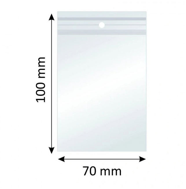 Pungi cu Închidere Zip 70x100 mm 100 buc/set Nebo