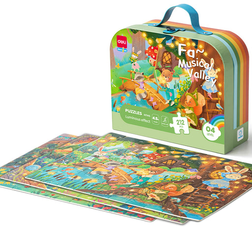 Puzzle Gigant Cadou 212 Piese cu Efect Luminos Valea Muzicală Deli