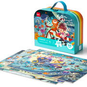 Puzzle Gigant Cadou 359 Piese cu Efect Luminos Univers Deli