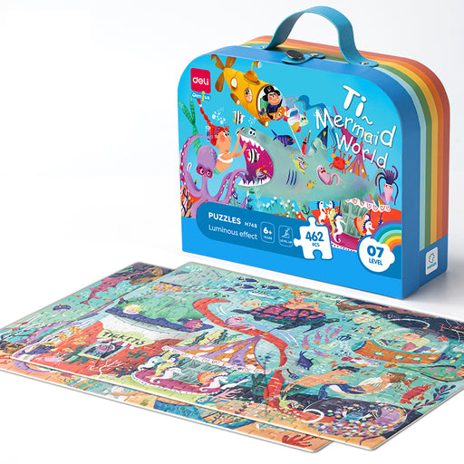 Puzzle Gigant Cadou 462 Piese cu Efect Luminos Lumea Marină Deli