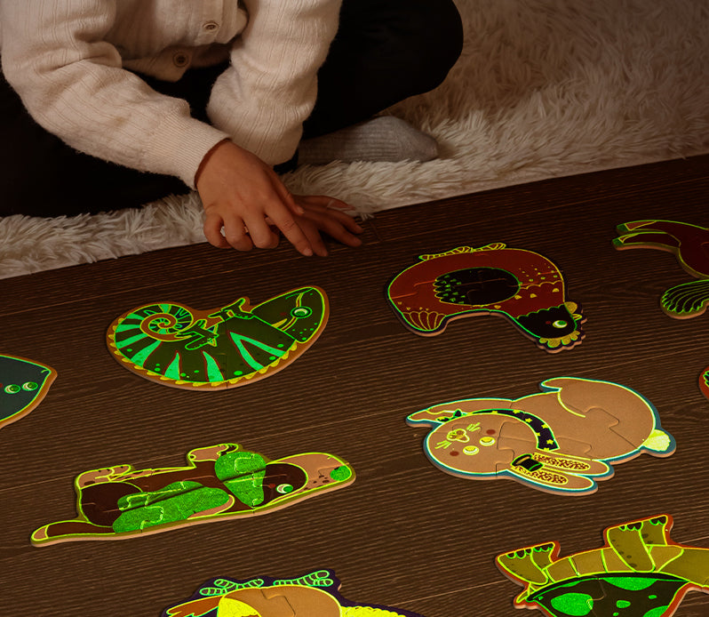 Puzzle Gigant Cadou 57 Piese cu Efect Luminos Race Deli