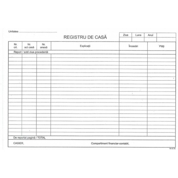 Registru de Casă Model Nou A4 100 file Nebo