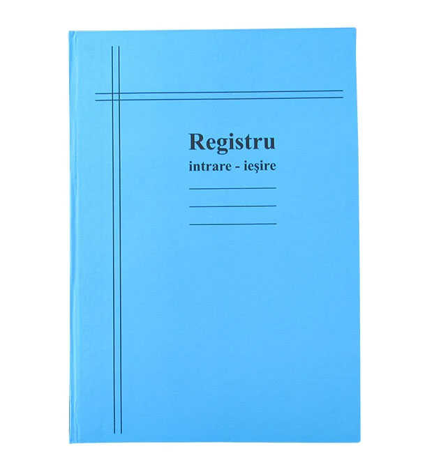 Registru de Intrări-Ieșiri Vertical Cartonat A4 100 file Nebo
